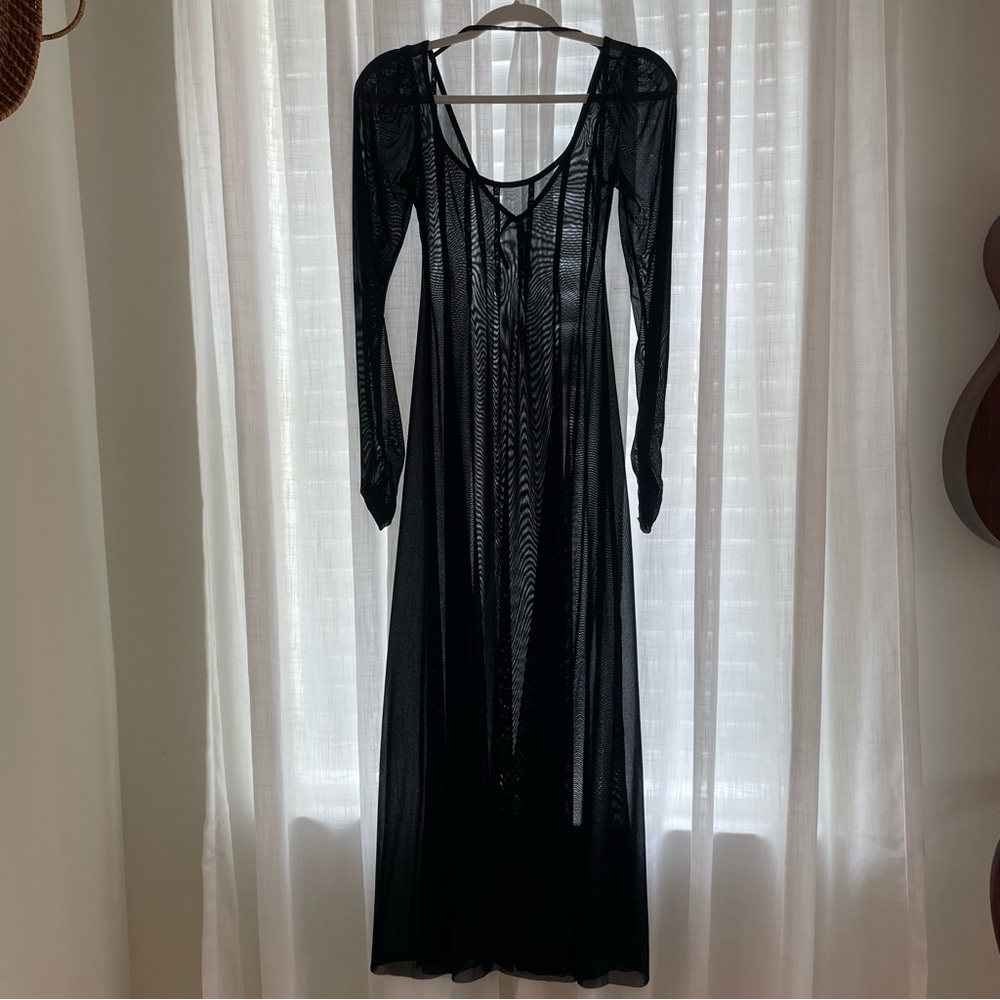 Anthropologie Black Long Sleeve Dress